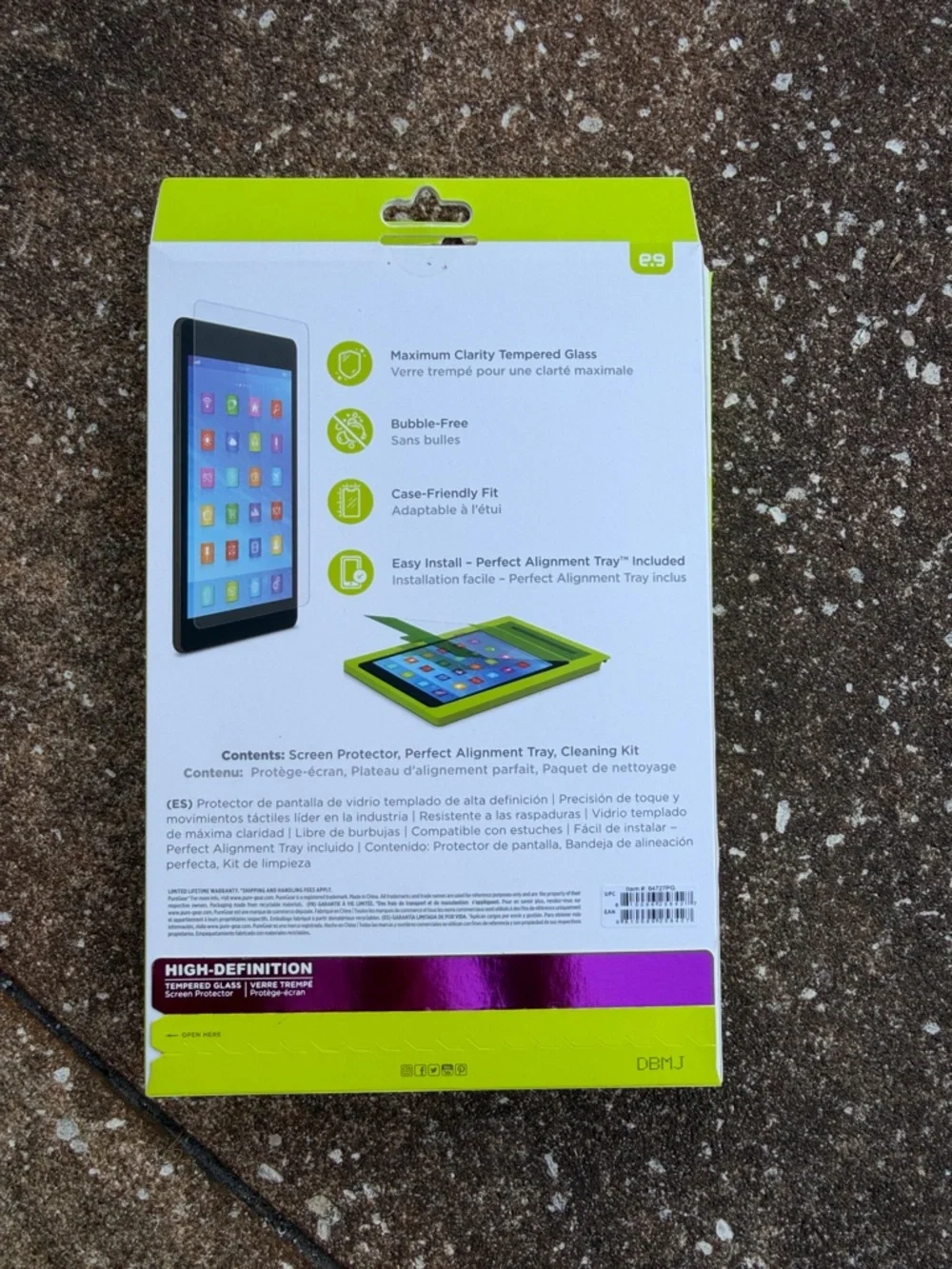 Pure gear Tempered Glass Screen Protector for Samsung Galaxy A9 tablet. NEW